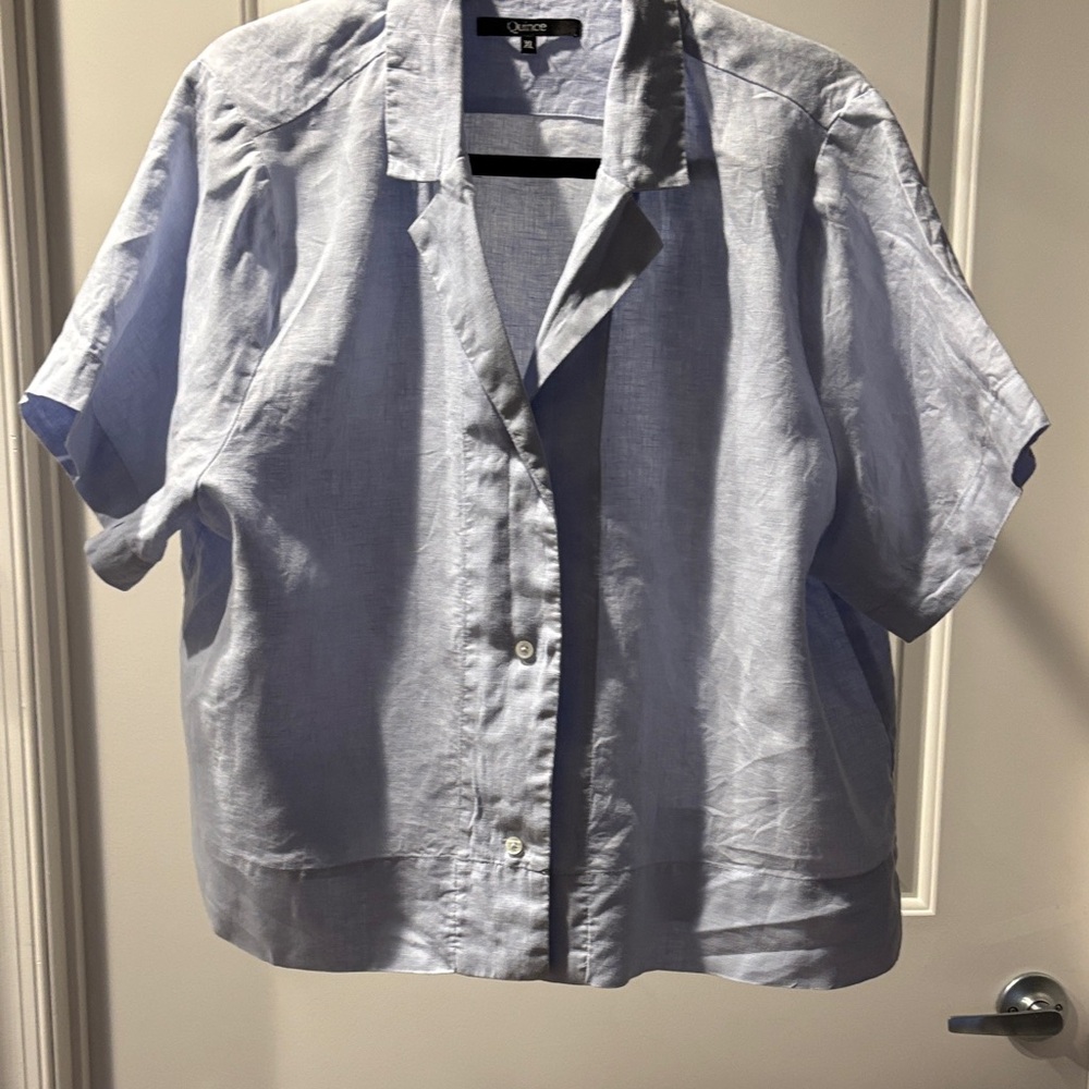Quince Light Blue Casual Button Down Shirt